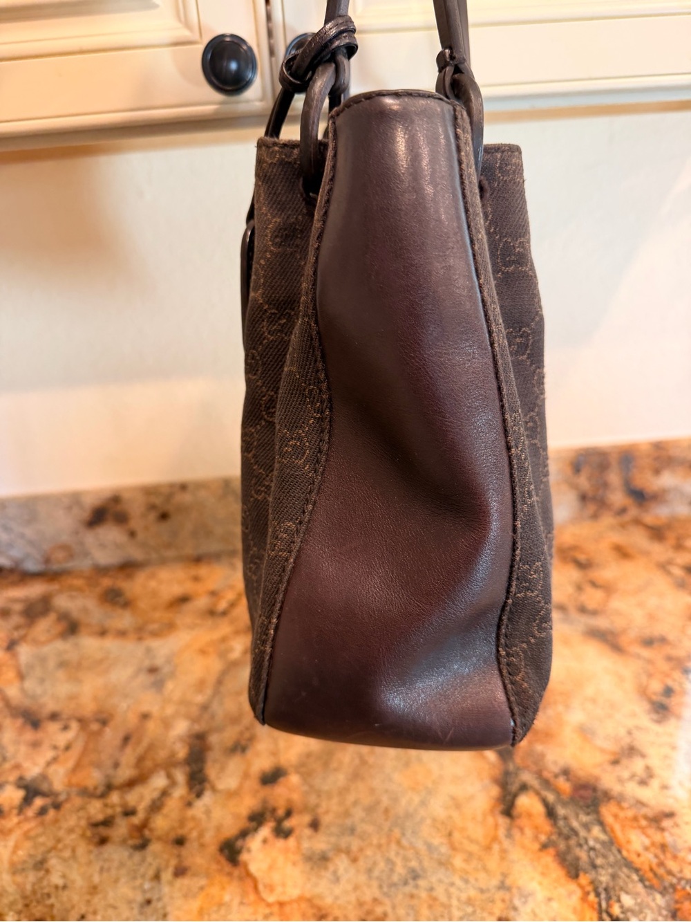 Gucci Brown Denim Small Tote - Picture 4 of 13